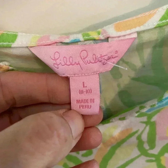 Lilly Pulitzer Girls Floral Hooded Dress - Picture 3 of 6